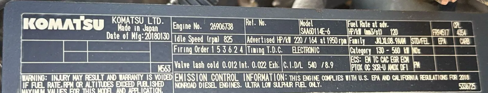 2019 Komatsu D65EX-18